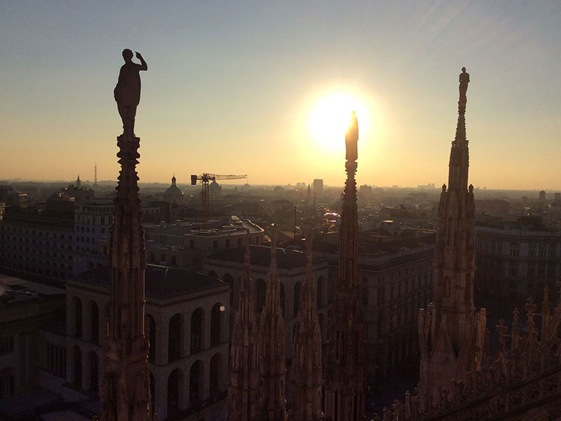 Duomo sunset in Milan